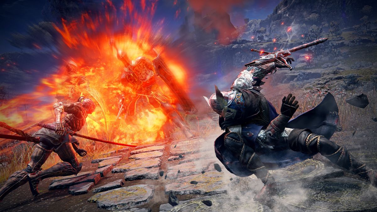 An explosion in key art for Elden Ring: Nightreign